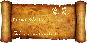Mrkva Róbert névjegykártya