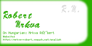 robert mrkva business card